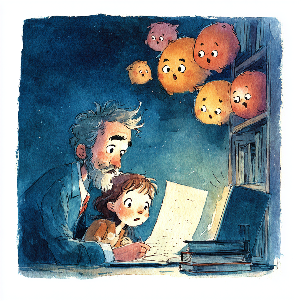 Watercolor illustration of a figure with shield standing in a maze-like structure